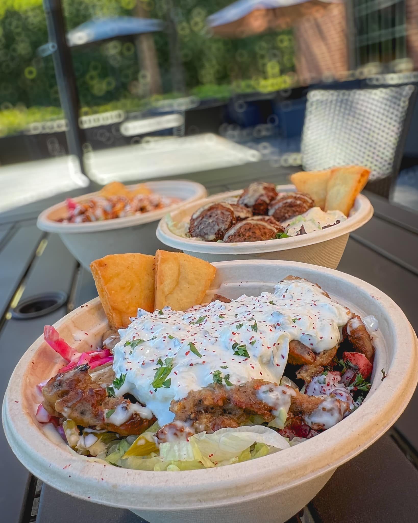 Chicken Shawarma, Gyro, or Falafel Bowl
